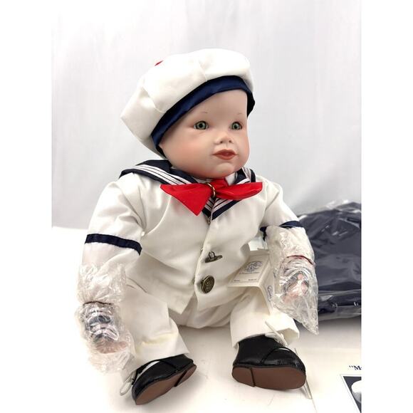 VTG Ashton Drake Matthew Porcelain Doll by Yolanda Bello 1980s Perfect Babies - Picture 2 of 16